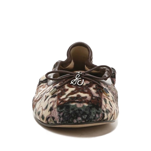 SAM EDELMAN Felicia Ballet Flat in Ivory Velvet Multi Size 8.5 - Picture 4 of 11